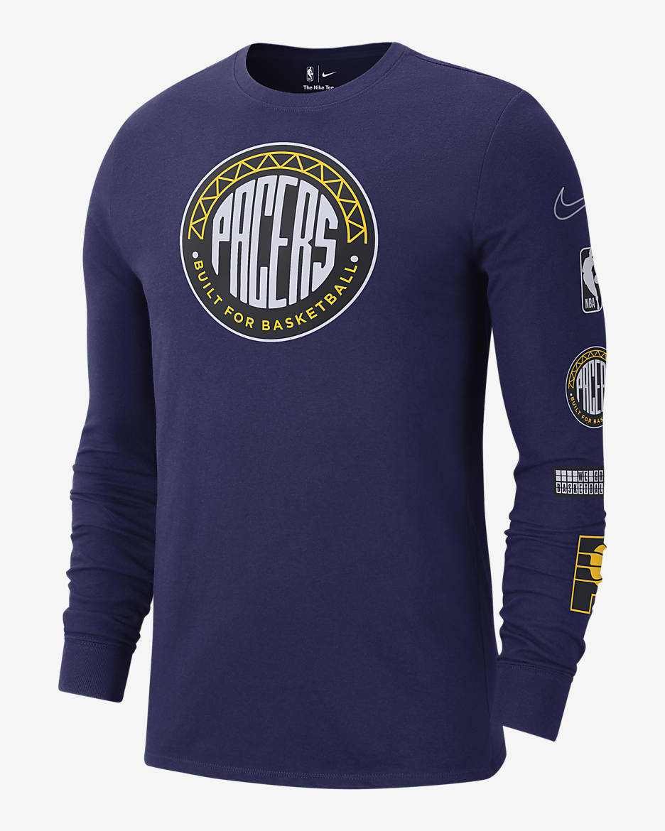 Indiana Pacers City Edition Men s Nike NBA Long Sleeve T Shirt. Nike